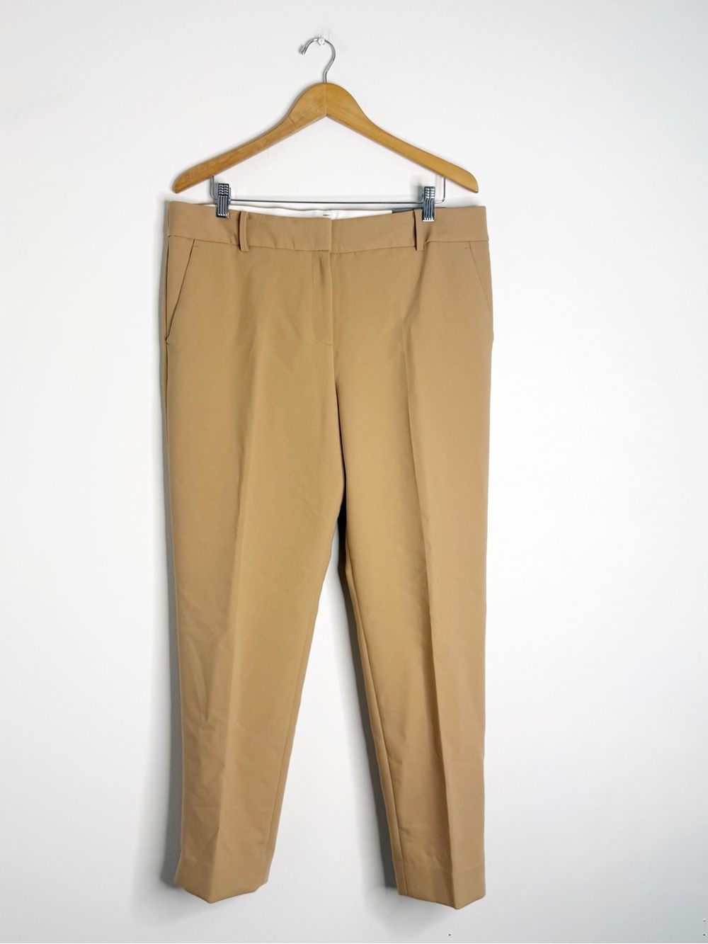 Talbots Hampshire Ankle Pants Size 14 NWT Khaki Straight Leg Stretch